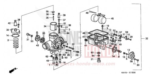 CARBURATEUR NX125S de 1995
